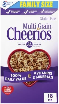 Multi Grain Cheerios, Multigrain Cereal, Gluten Free, 18 oz