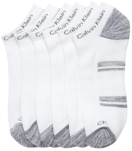 Calvin Klein Men's Cushion No Show Socks - 6 Pack (One Size, White Assorted)3