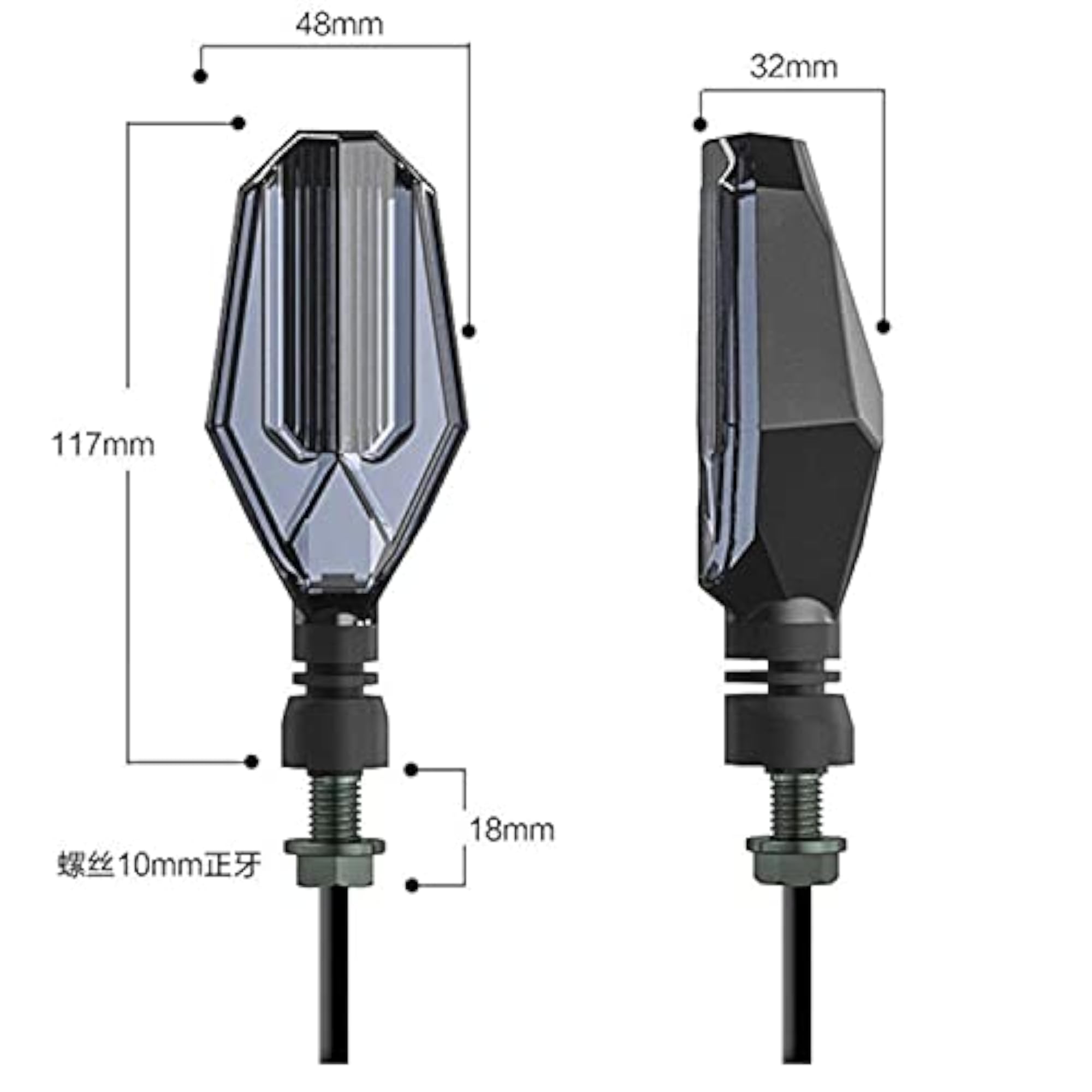 DRL LED Turning Side Indicator for Honda Stunner CB - Pack of 4