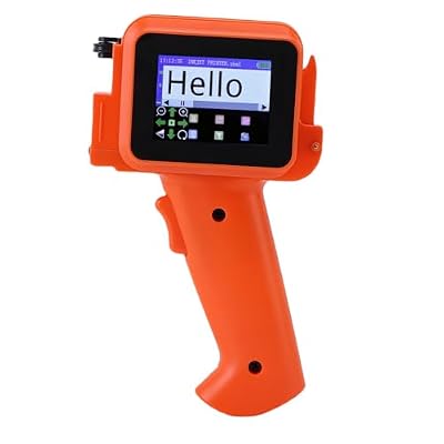 LiebeWH Upgraded Mini Inkjet Printer with 2.4in Touch Screen 4 Core CPU 600DPI, HD LED Display Supports Text QR Code Barcode Date Time Printing on Wood Plastic Glass Metal