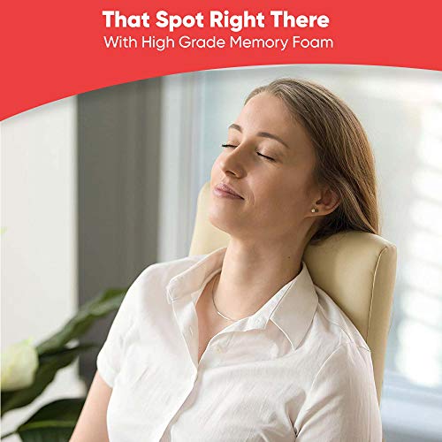 Image of Godryft Memory Foam Lumbar Support for Back Pain Relief Compatible with Computer, Office Chairs and Cars -Ergonomic Designs Having Anti Sweat Mesh Cover on Lumbar Chair Support, (Black)