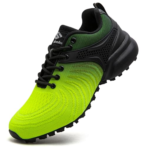 Image of Men's Trail Running Shoes Lightweight Breathable Walking Hiking Sneakers Outdoor Athletic Tennis Cross Training Shoes