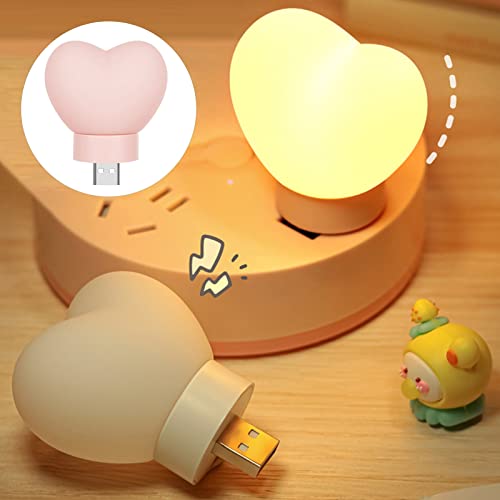 Smalibal Night Light, Heart Shape Led Lamp, Plastic Love Heart Night Lamp, Cute Led Nursery Lamp For Teen Girls Toddler Night Lights For Kids Room, Bedroom, Room Decor, White Direct Power #TOP3