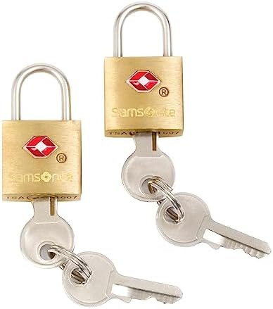 Vista 2 de Samsonite Cerraduras para llaves de equipaje, latón, paquete de 2, Latón