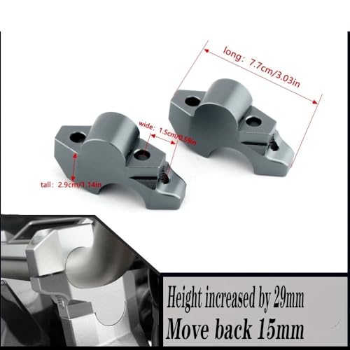 Abrazadera elevadora manillar motocicleta ADV 160 2017-2024 extension retroceso 5