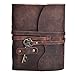 LEATHER VILLAGE Leather Journal – 200 Handmade Vintage Deckle Edge Paper – Leather bound Journal For Women Men- Vintage Key Closure - Book of Shadows - 6X4 inches (A6) - Fuchsia