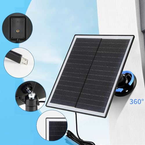 Folgtek 6W 5V Solar Ladegerät DIY Batterie Solar Panel IP65 Wasserdicht mit Micro USB Tragbar für Outdoor CCTV Überwachungskameras