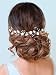 Barogirl Wedding Headpiece Rose Gold Bride Flower Hair Vine Pearl Bridal Crystal Headband for Women (Silver)