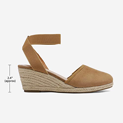 Image of DREAM PAIRS Women's Ankle Strap Wedge Sandals | Espadrilles Sandals, Elastic Ankle Strap, Cushioned Comfort for Summer Outfit, Fashion Dressy Shoes