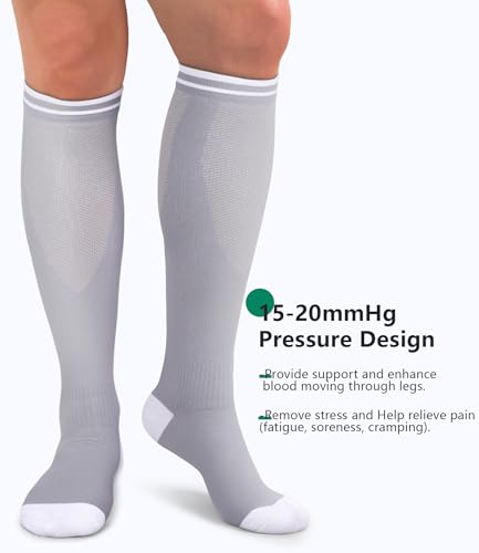 Image of FuelMeFoot 3 Pack Copper Compression Socks - Compression Socks Women & Men Circulation - Best for Medical,Running,Athletic