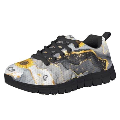 Yzaoxia Tennis Shoes for Girls Athletic Running Sneakers for Kids Mesh Breathable Footwear Slip On Trainers Size 11-Size 52