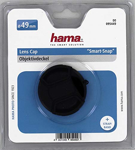 Hama Smart-Snap, 49 mm - Tapa para Objetivos (49 mm, 4,9 cm) Negro