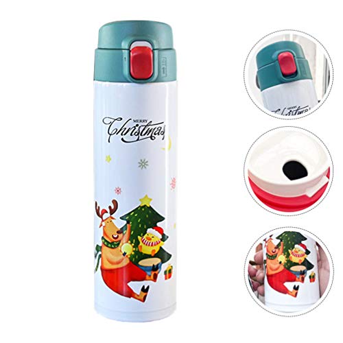 ABOOFAN 450Ml de Natal Copo Isolado a Vácuo Cartoon Caneca de Ãgua de Aço Inoxidável para Férias Inv