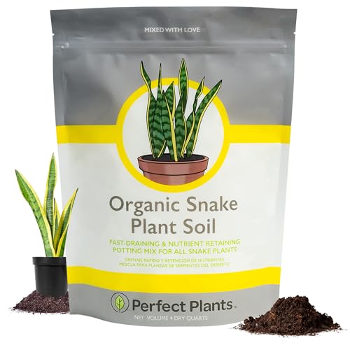 Perfect Plants Organic Snake Plant Soil in 4qt. Bag | Coco Coir Based Potting Mix Snake Plant Varieties