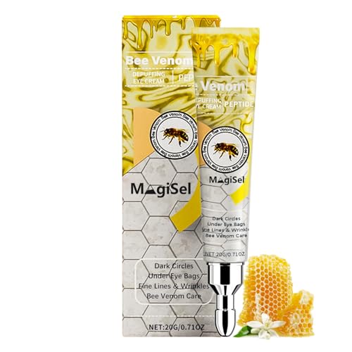 Bee Venom Cream, Crema De Ojos, Eye Cream, Crema Contorno de Ojos con Veneno Abeja, Reduce Ojeras, Hidratante Reafirmante para Todo Tipo Piel, Refrescante Y Fácil Absorber, 20g