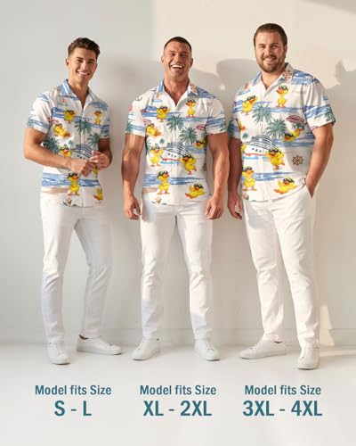 Image of 99TIMORO Tropical Printed Men's Hawaiian Shirts Short Sleeve Top