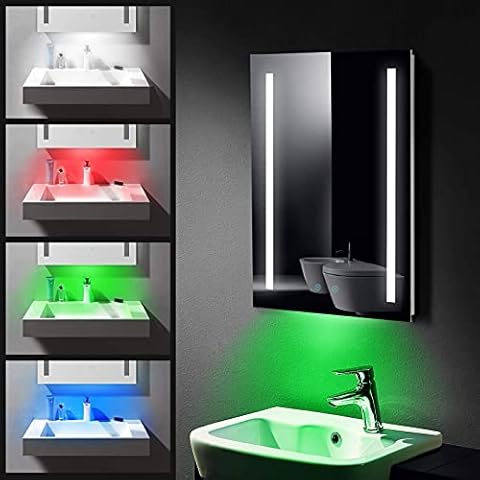 600x800mm LED Bathroom Mirror with Shaver Socket Cover