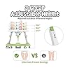 4-in-1 Foldable Activity Center- Baby Walker with Wheels, 360-degree Rotatable Play Tray, 3-Stage Adjustable Height, for Boys and Girls 6-18 Months, Music and Lights(Green) #2