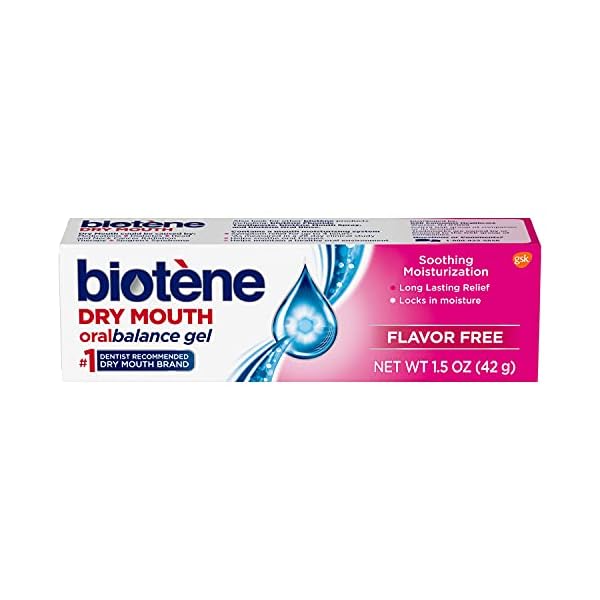 Biotene Oral Balance Moisturizing Gel, Alcohol Free Gel and Dry Mouth Gel, Flavor Free, 1.5 Oz
