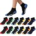 L&K-II L&K Kindersocken Jungen Knöchelsocken Sneakersocken Sportsocken Laufsocken Freizeitsocken Füßlinge Fußball Motiv 12er Pack Baumwolle 2893 35/38