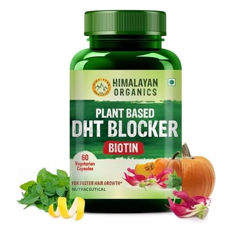 Himalayan Organics Plant-Based DHT Blocker With Goodness of Nettle Leaves | Promotes Hair Growth | For Men And Women - 60 Veg Capsules Cover