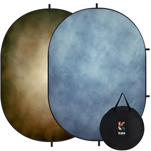 Toile photo pliable Kate double face pour masquer votre intérieur en visioconférence