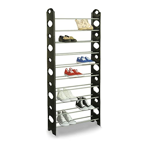 WE HOUSEWARE Wehouseware® Zapatero Metal, Estantería Zapatos, Estante - Mueble de zapatos para ahorrar espacio - 10 niveles almacenaje - 30 pares Cover
