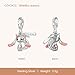 GNOCE Messenger of Magic Kyubey Pendant Dangle Charm Bracelet for Women, S925 Sterling Silver Dangle Charms for Women Wife, Valentine‘s Day, Mother’s Day Jewelry