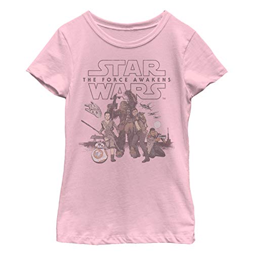 Image of STAR WARS Girl's The Force Awakens Vintage Rebel Collage T-Shirt