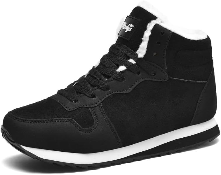 Women's Winter Thermal Snow Boots, Warm Plush Lined Lace Up Sneakers, Faux Suede Non-slip Shoes, Women's Footwear