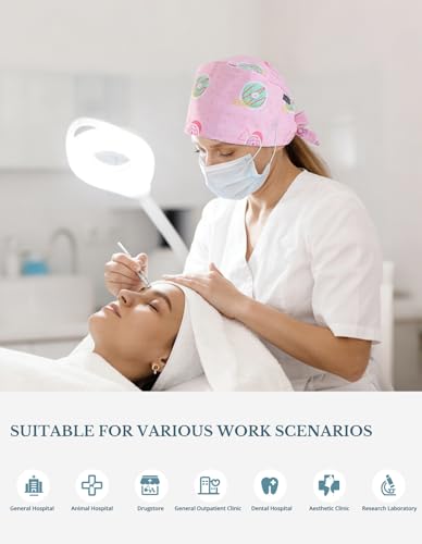 Image of Scrub Caps for Women with Buttons, Classic Surgical Caps