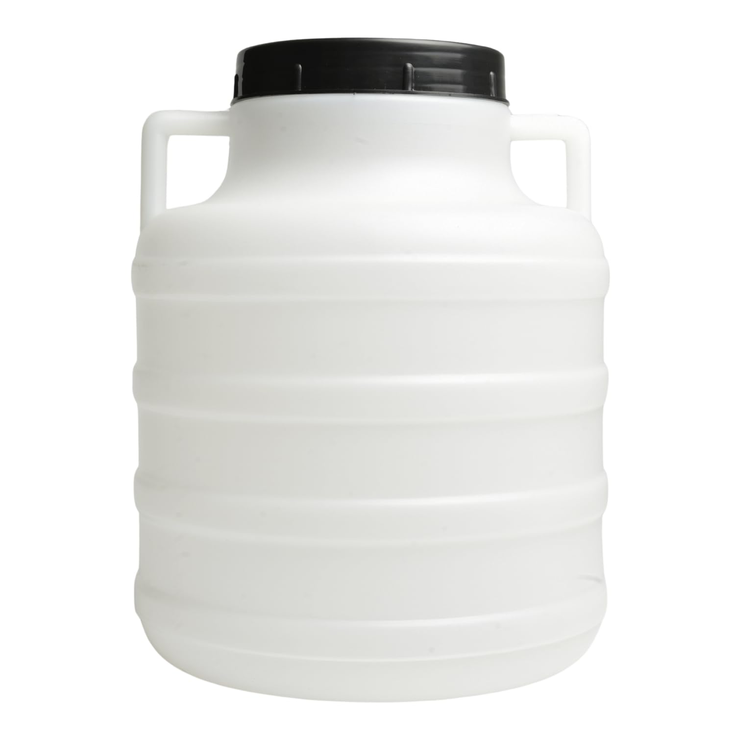 Food-Safe Plastic Barrels with Screw-On Lid – Durable Storage Drum for Fermentation, Water, and Food, Lightweight with Handles (10L Round Barrel)