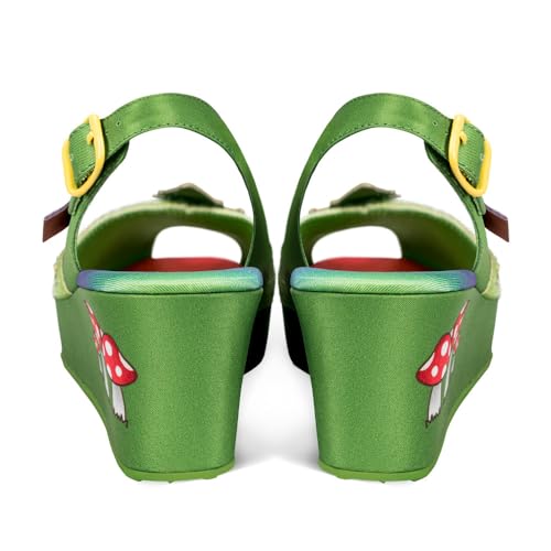 Image of Hot Chocolate Design Funky Women's Peep Toe Wedge Sandals