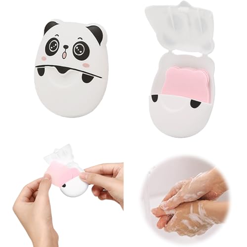 Travel Soap Sheets Portable Soap Flakes Backpacking Essentials Travel Wash Hand Foaming Soap On The Go Camping Accessories Hiking Eco Friendly Cleaning Products Panda Gifts