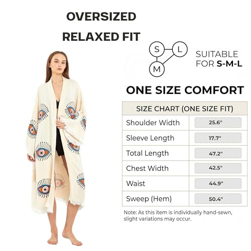 Image of Evil Eye Kimono Robe - Beach Kimono Coverups for Woman