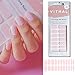 Vitnal Pegatinas Uñas de Gel - 22 Tiras de Uñas, Pegatinas Uñas Semipermanente, Nails Stickers Adhesivos de Gel UV, Manicura Pegatinas, Láminas de uñas (Nudy Pink)