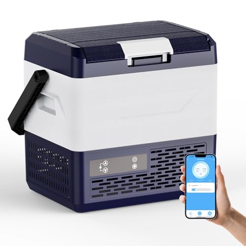 AS 12 Volt Refrigerator 12L Compressor Electric Cooler 10.6QT Fast Cooling Car Refrigerator Portable Freezer 12V/24V DC 110-240V AC Car Fridge for Camping Road Trip and Boat -20C~20C
