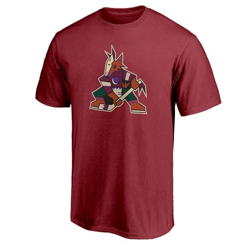 NHL Kids Youth 8-20 Official Team Color Polyester Performance Primary Logo Short Sleeve T-Shirt (14-16, Arizona Coyotes Black)