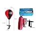 kowaku Desktop Punching Bag Boxing Training Bag with Desk Clamp Easy Installation Heavy Duty Gift for Coworker Exercise Punch Ball, red Black