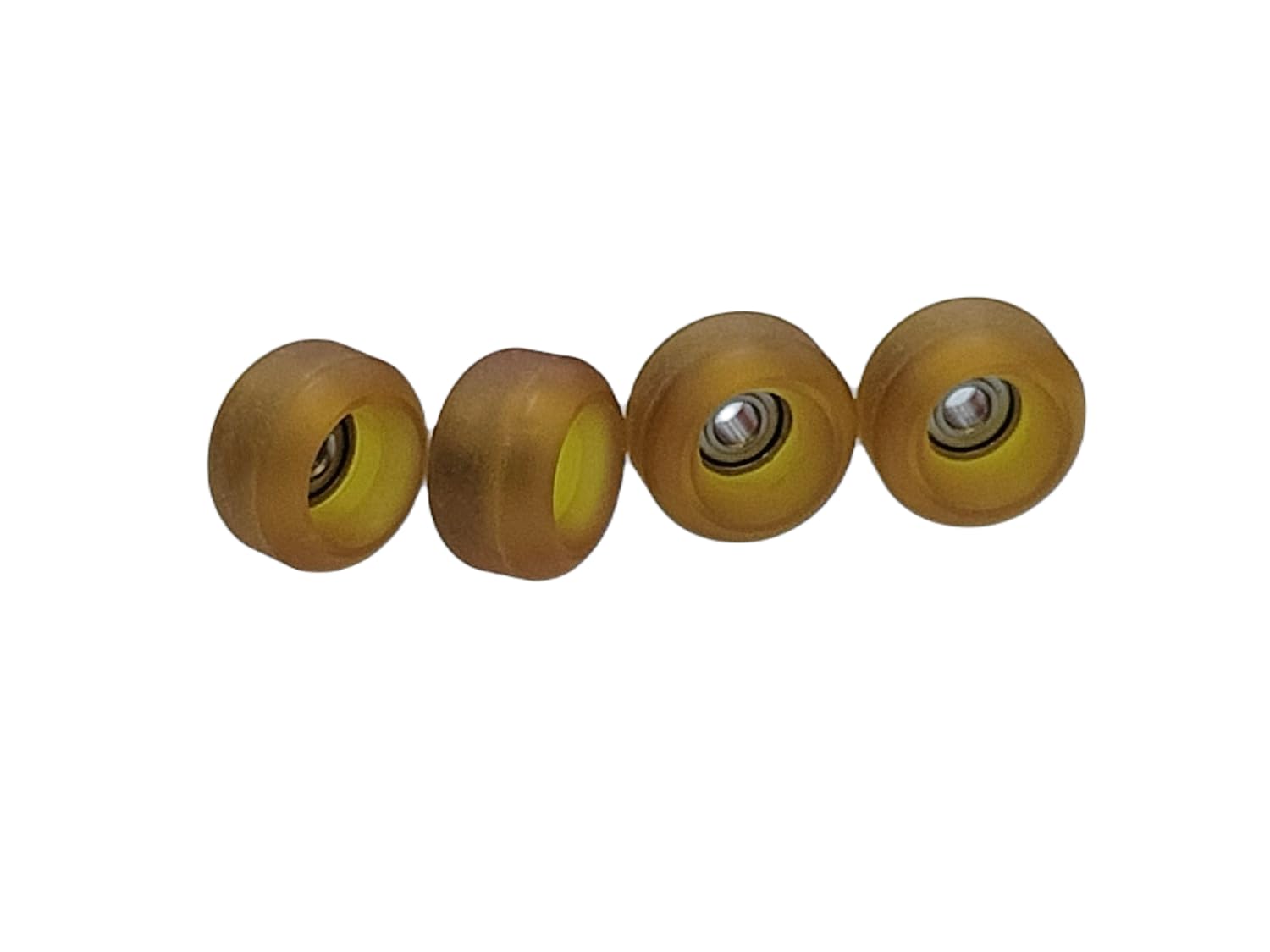 LEEFAI 75D Urethane Pro koła podstrunnicy przezroczyste bursztynowe koło łożyskowe ręcznie wykonane z poliuretanu - ultra obrotowe łożyska koła -7,8 * 4,8 mm