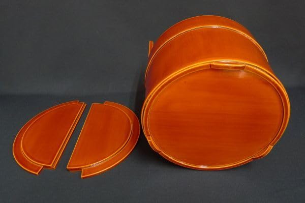 Amazon.co.jp: N118 飛騨春慶塗 割蓋付手桶水指 高さ23cm 水差し