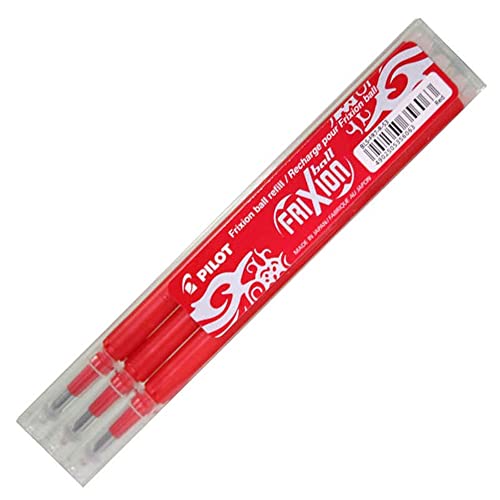 Image of Pilot - Set Of 3 Frixion Ball Refills - Red - Medium Point