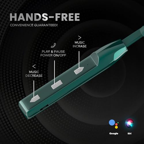 Image of AROMA NB119 Tune Upto 48 Hours Playtime*, Fast Charging, Dual Pairing, Bluetooth Neckband