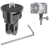 ウェアラブルカメラ ビデオカメラ 撮影サポート 頑丈 アルミ合金 GP規格 互換 → 1/4インチ マウント変換 For GoPro向け アダプター コンバーター 三脚 カメラ 汎用 アクセサリー 対応 アダプタ MC-GMCA-W (BLACK)