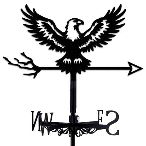 BEUNITONE Stainless Weathervane Eagle Weather Vane for Roof Mount Animal Metal Weathervane for Garden Wind Direction Indicators for Farmhouse Yard Outdoor Farm Barn Sheds Patio Decoration