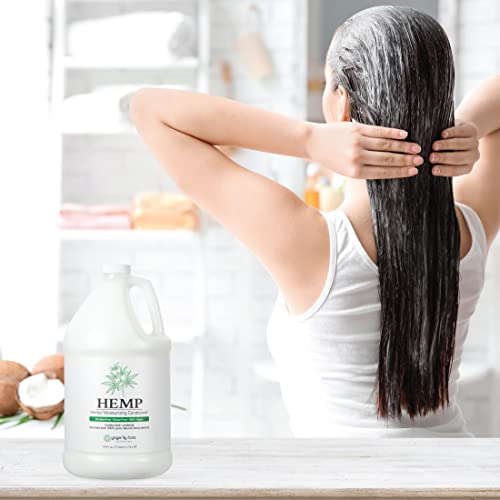 Ginger Lily Farms Botanicals Hemp Herbal Moisturizing Conditioner, Enriched With 100% Pure Natural Hemp Seed Oil, 100% Vegan & Cruelty-Free, 1 Gallon Refill #TOP5