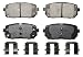 Wagner QuickStop ZD1296 Ceramic Disc Pad Set Includes Pad Installation Hardware, Rear