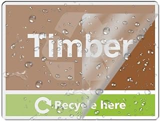 8X6 Inch Wall Acrylic Signage With Adhesive Tape For Office, Home, Store, Restaurant, No Drilling Timber Recycle Here