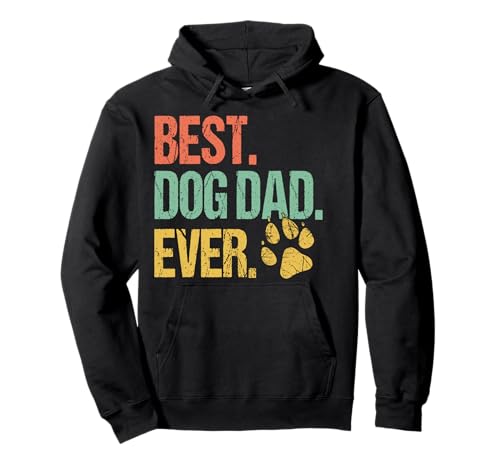 Retro Vintage Best Dog Dad Ever Hundepapa Vatertag Geschenk Pullover Hoodie