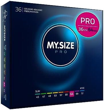 MY.SIZE PRO Elite Kondome, Größe 6, 64 mm, XL, 36 Stück – Extra reines Vytex-Latex, leicht zu öffnen